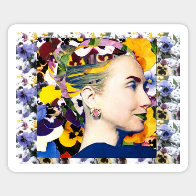 Hillary Clinton Floral Sticker by austyndelugoart